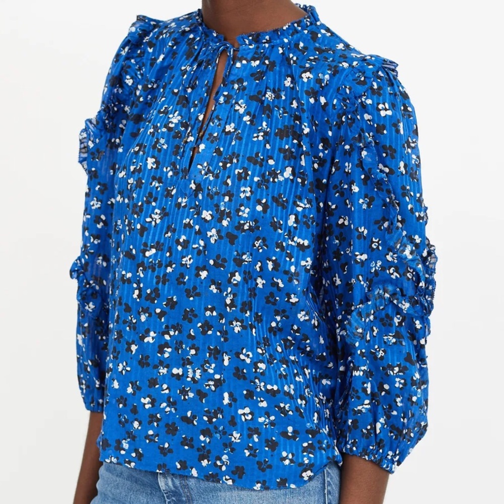 Ulla Johnson Silk-Blend Ruffle Lilian Blouse